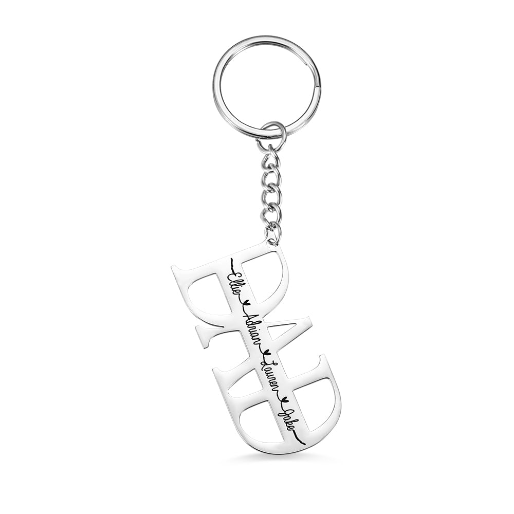 Custom Family Keychain Daddy Keychain Gift for Family - SAOROPHO