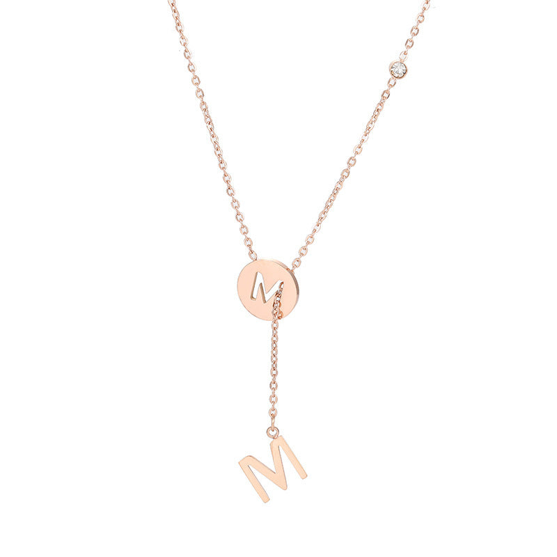 Fashionable Simple Customizable Name Light Luxury Design Necklace - SAOROPHO
