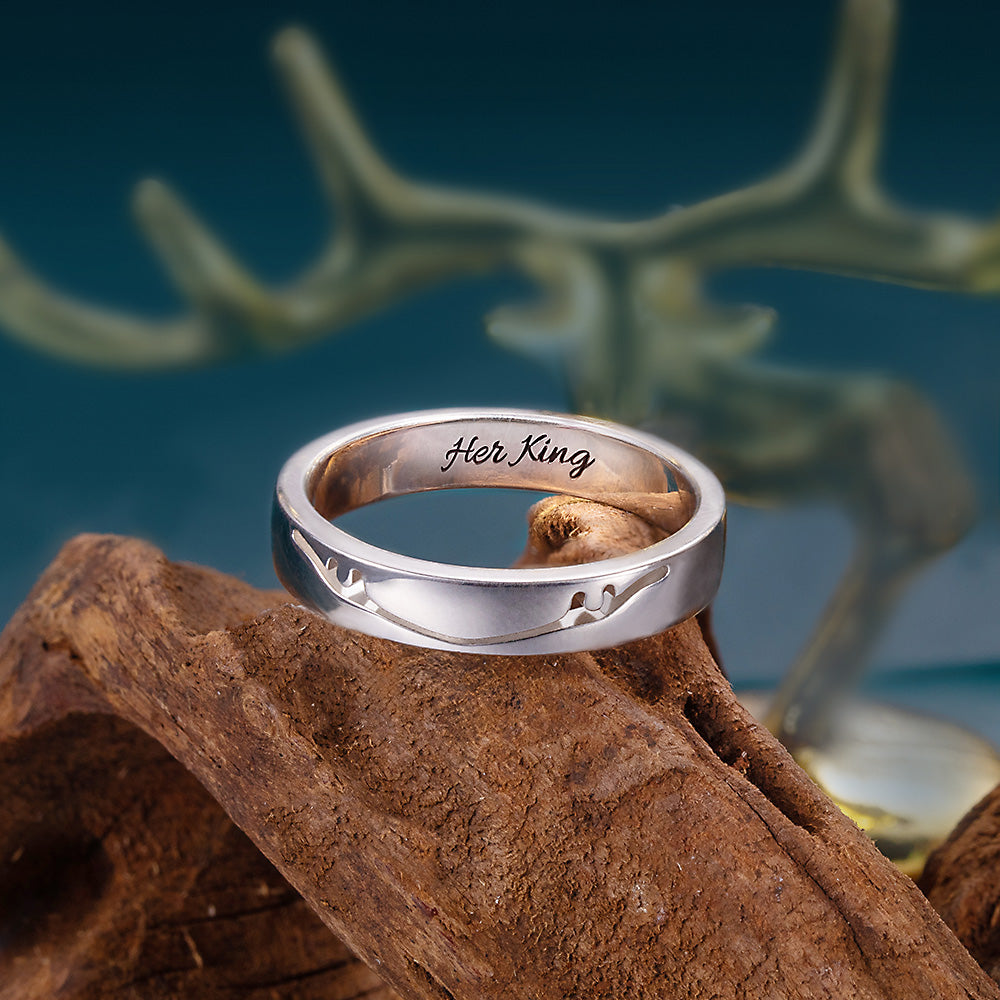 Personalized Antler Ring for Couple - SAOROPHO