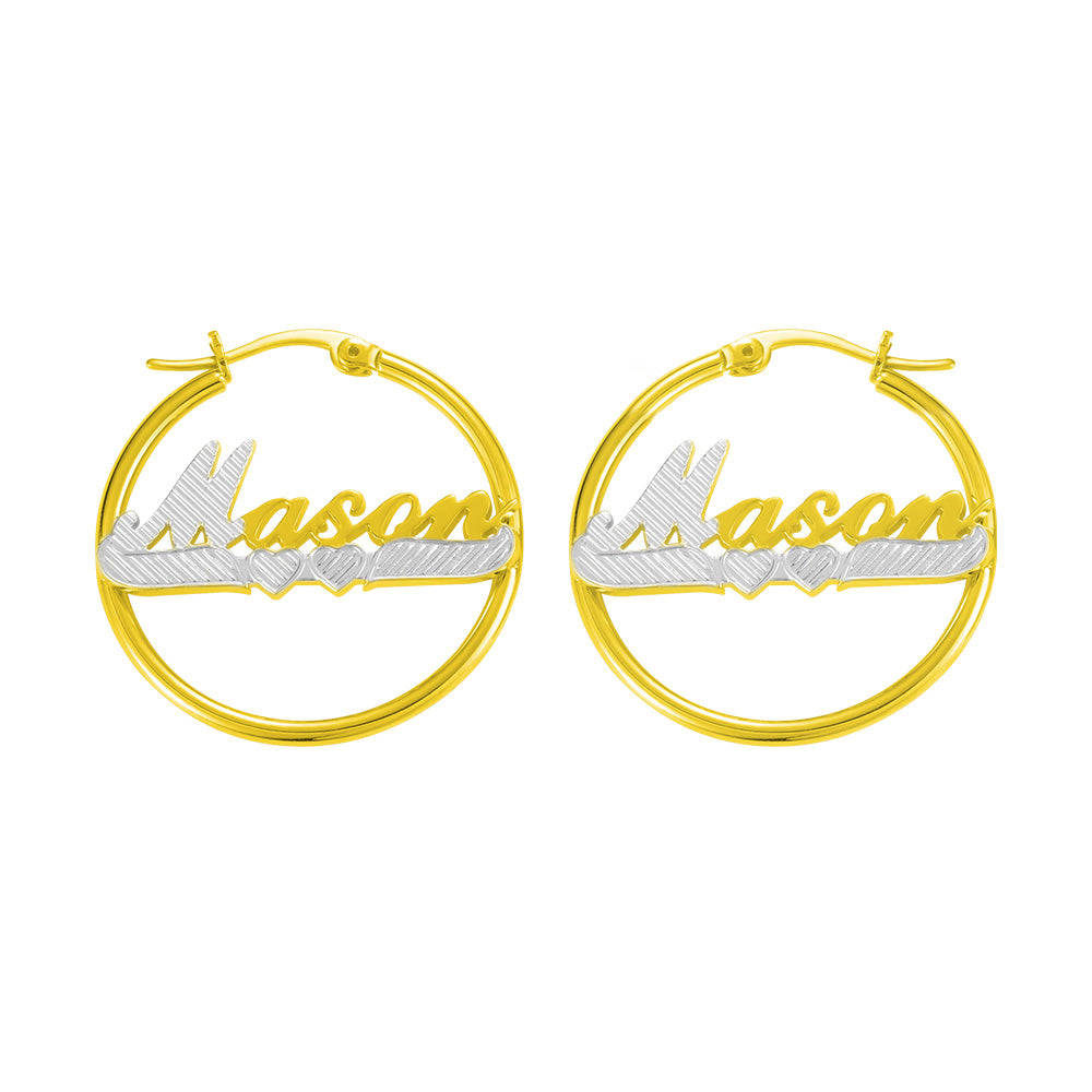 Personalized Hoop Name Earrings - SAOROPHO