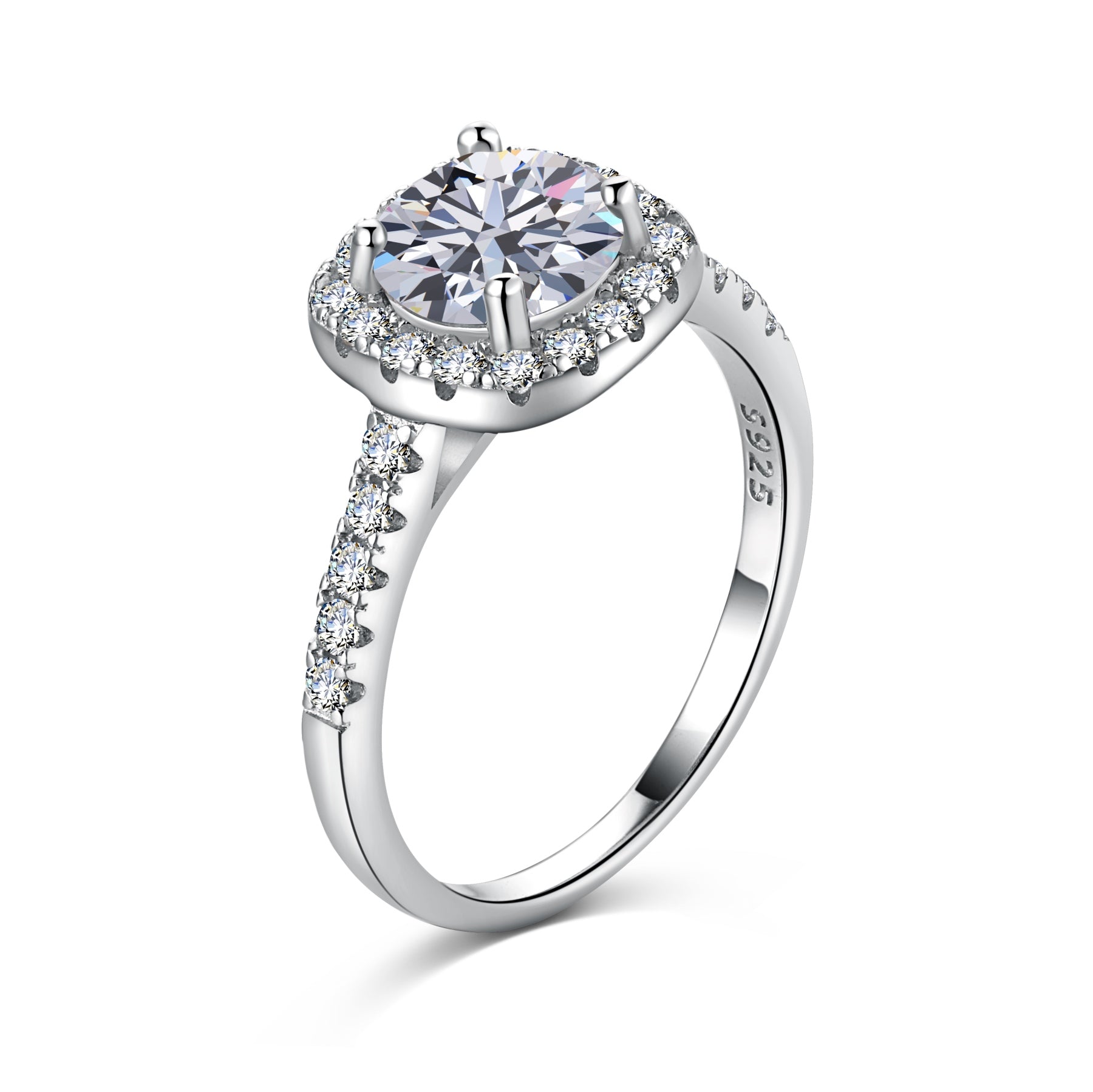 Zirconia Engagement Promise Ring