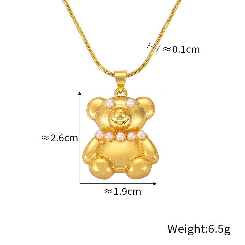 Bear diamond  necklace