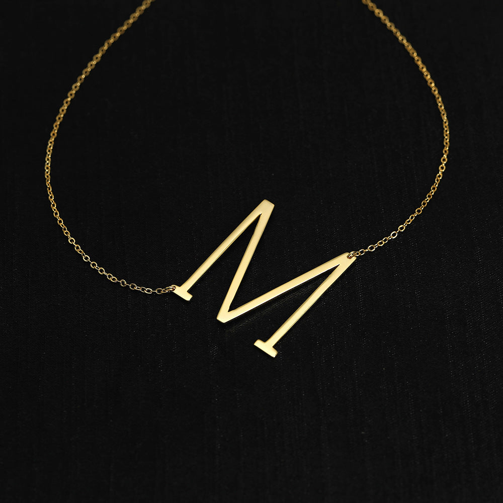 Noble and light luxury M design simple wind necklace - SAOROPHO