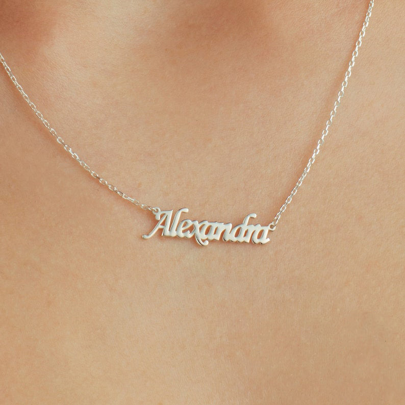 Beautiful Dazzling Customizable Name Design Simple Necklace - SAOROPHO