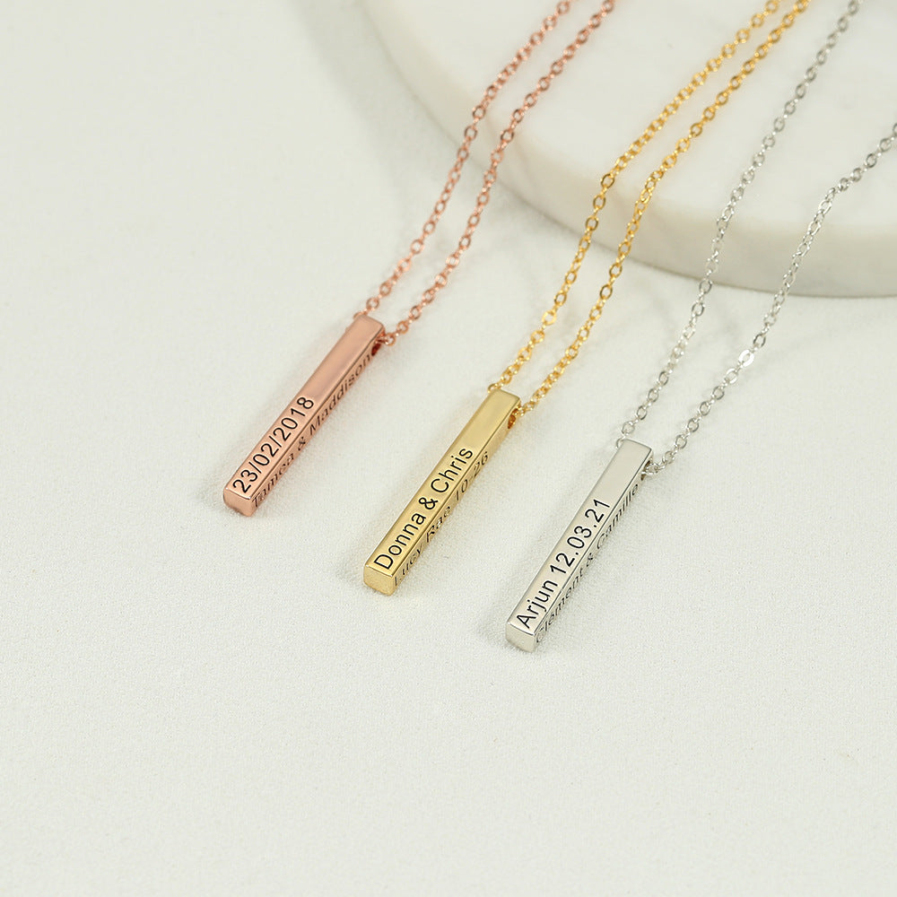 Simple atmosphere can be customized name design all-match necklace - SAOROPHO