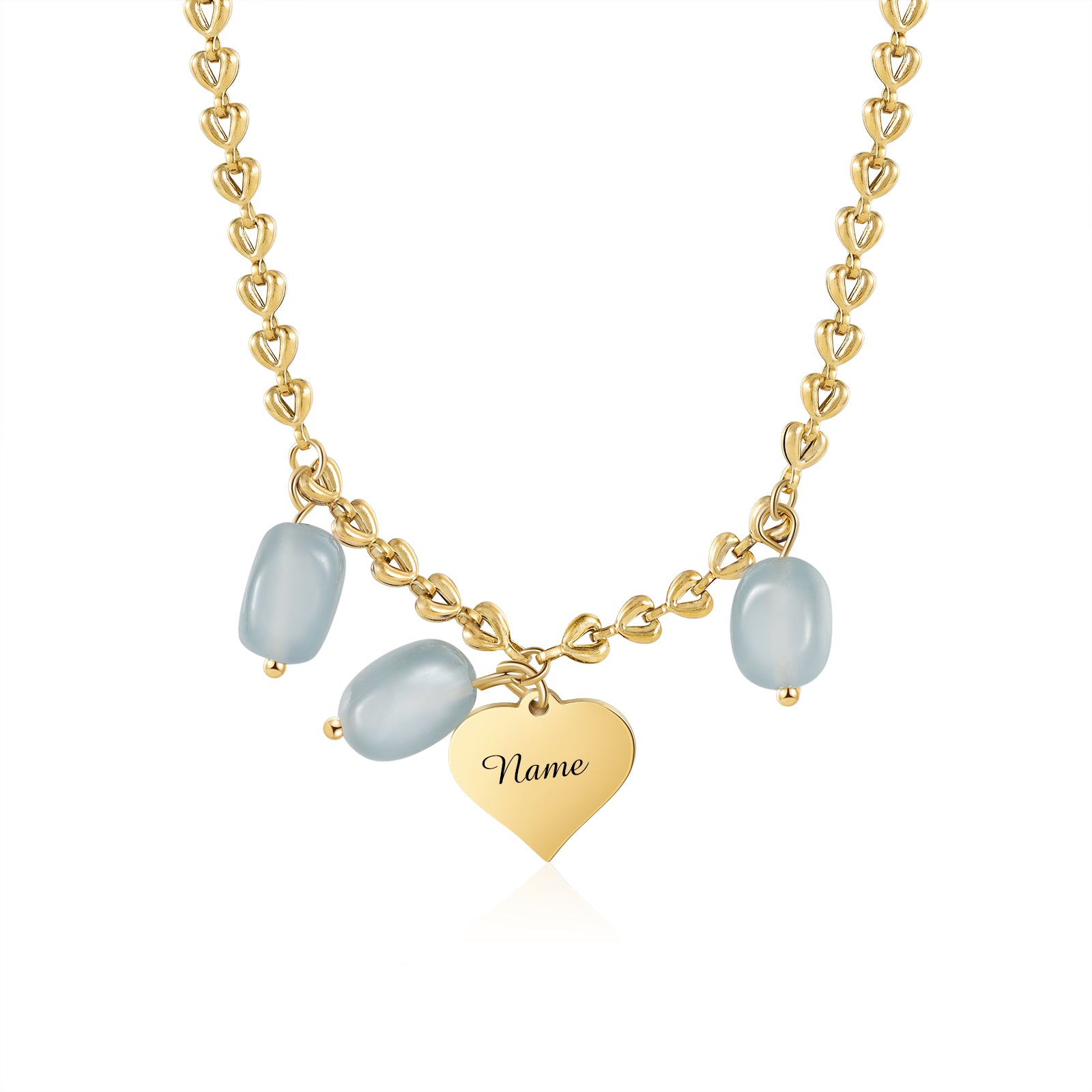 Custom Name Heart Necklace - SAOROPHO