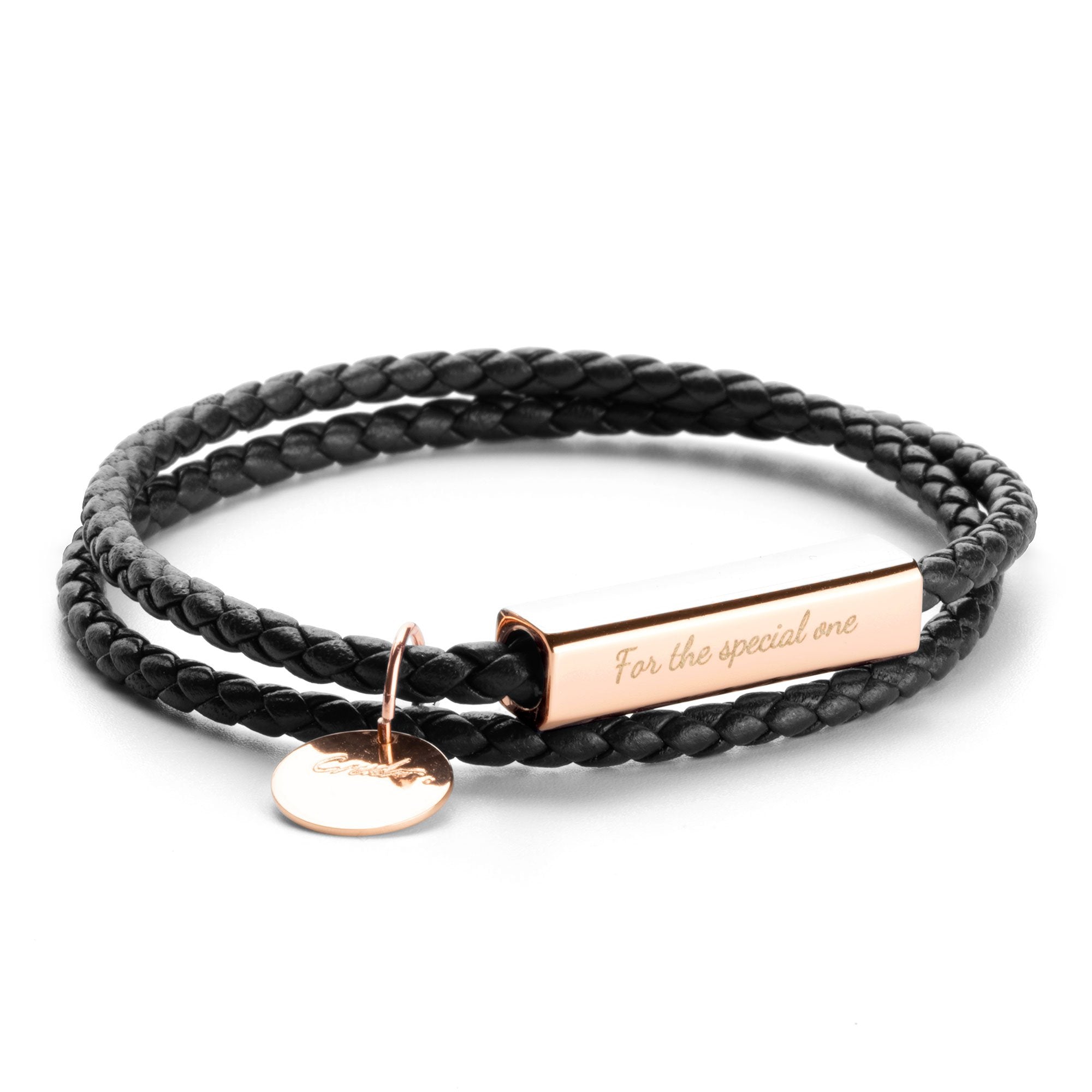 Ricordi Italian Leather Wrap Bracelet(Jet Black) - SAOROPHO