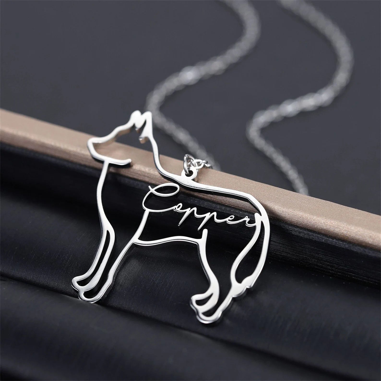 Custom Dog Name Necklace_S925 Silver - SAOROPHO