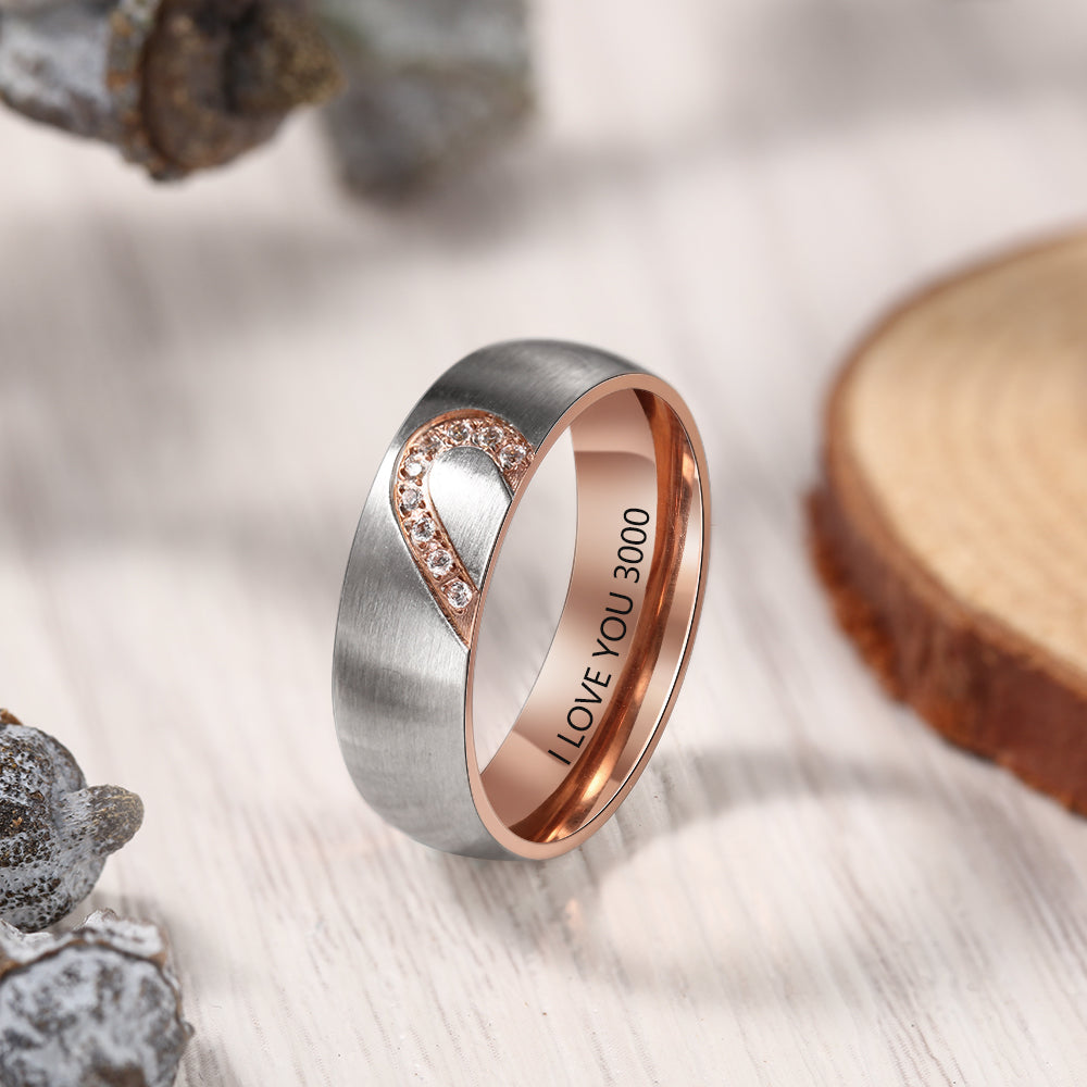 Personalized Stainless Steel Couple Ring - SAOROPHO